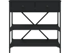 Consola* Mesa consola 75x34,5x75 cm derivados de madeira PT732128 Preto