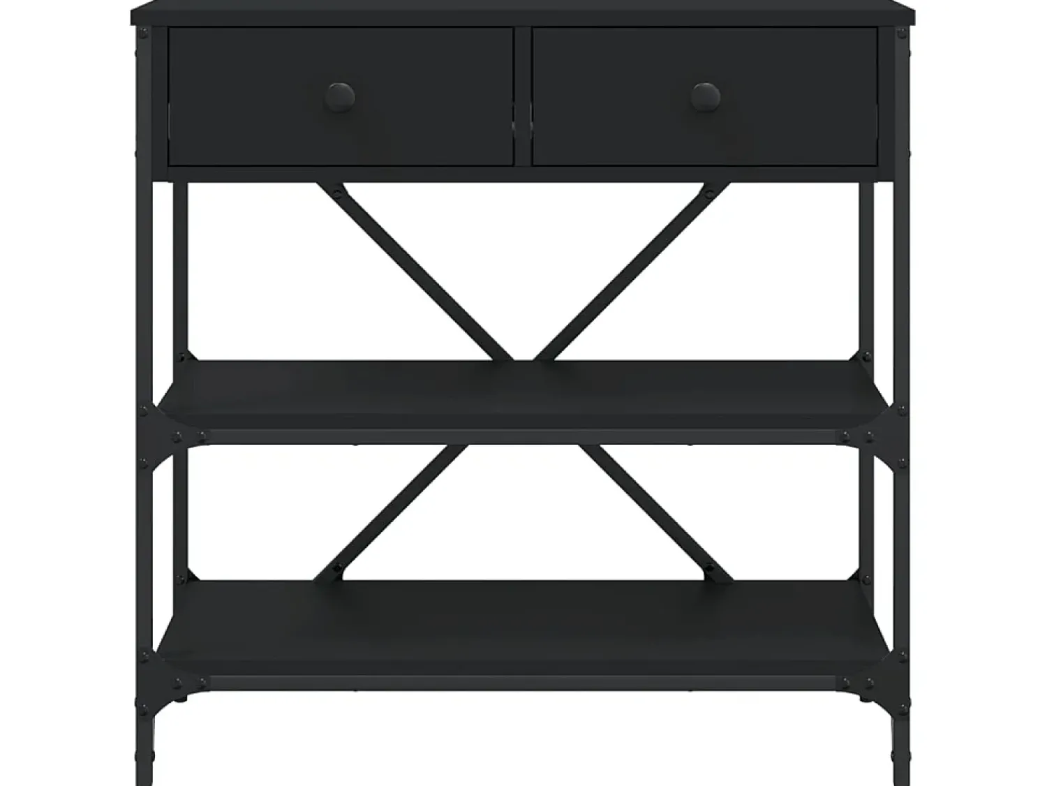 Consola* Mesa consola 75x34,5x75 cm derivados de madeira PT732128 Preto