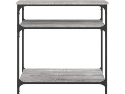 Consola| Mesa consola 75x29x75 cm derivados de madeira sonoma PT677898 Cinzento