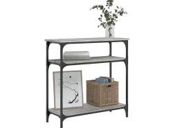 Consola| Mesa consola 75x29x75 cm derivados de madeira sonoma PT677898 Cinzento
