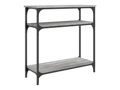 Consola| Mesa consola 75x29x75 cm derivados de madeira sonoma PT677898 Cinzento