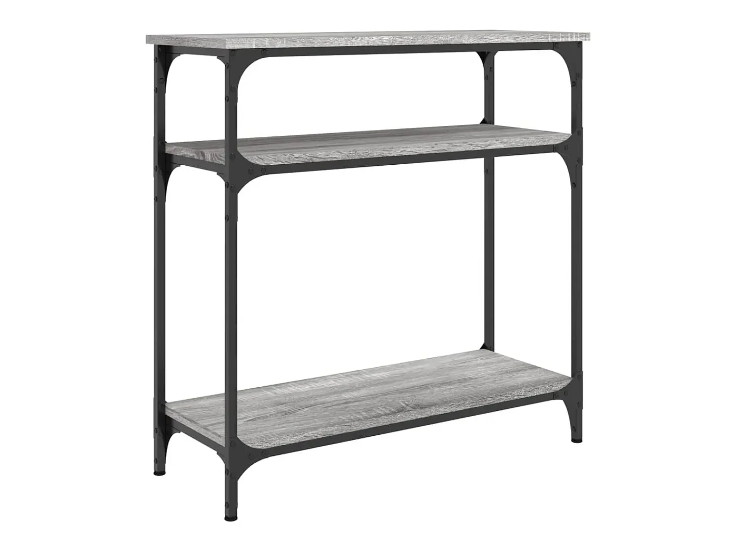 Consola| Mesa consola 75x29x75 cm derivados de madeira sonoma PT677898 Cinzento