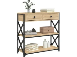 Mesa consola 75x28x75 cm derivados de madeira carvalho sonoma PT858296^ Consola