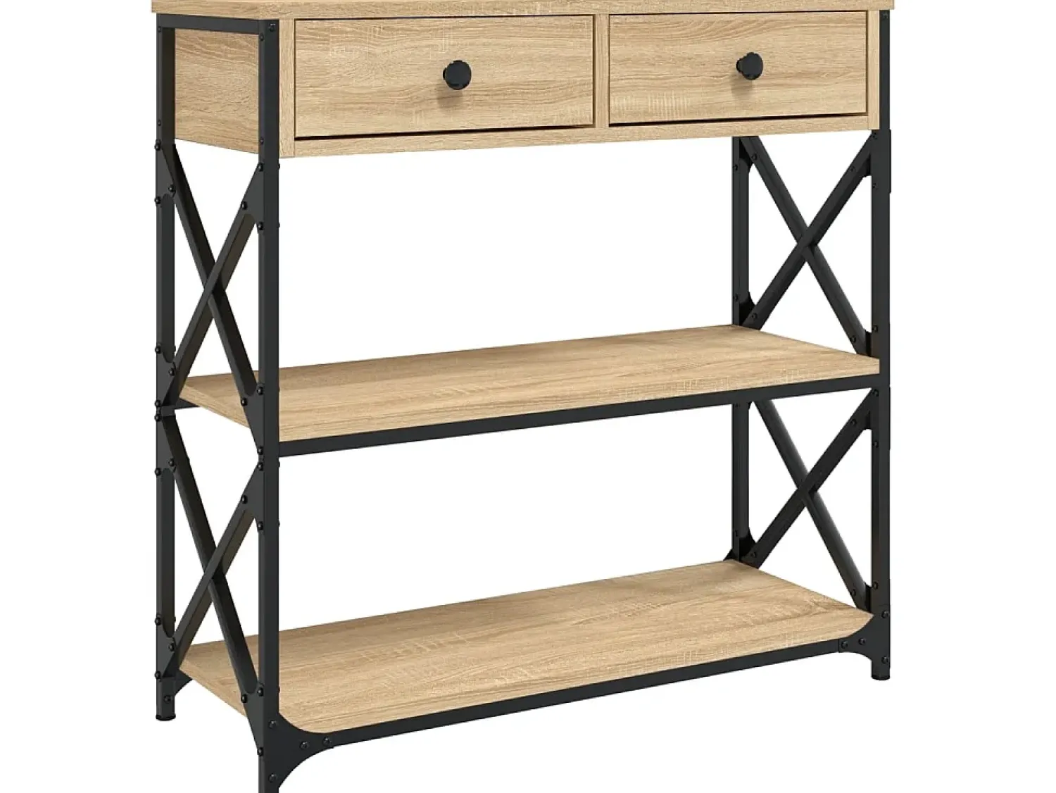 Mesa consola 75x28x75 cm derivados de madeira carvalho sonoma PT858296^ Consola