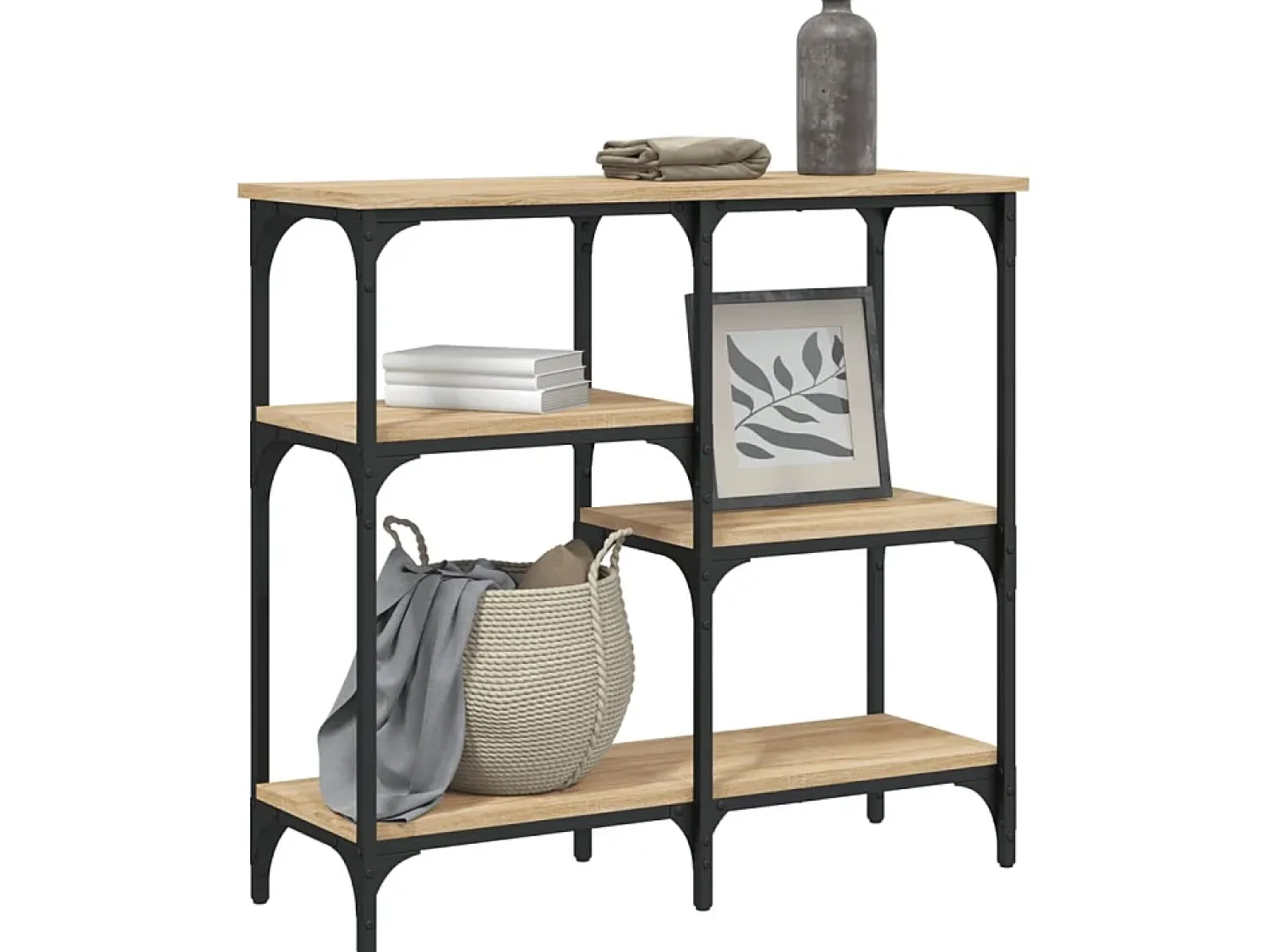 Mesa consola 80x29x75 cm derivados de madeira carvalho sonoma PT185272^ Consola
