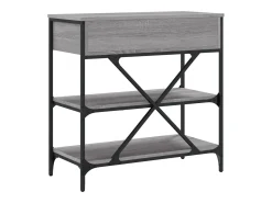 Consola*vidaxl Mesa consola 75x34,5x75 cm derivados de madeira sonoma Cinzento