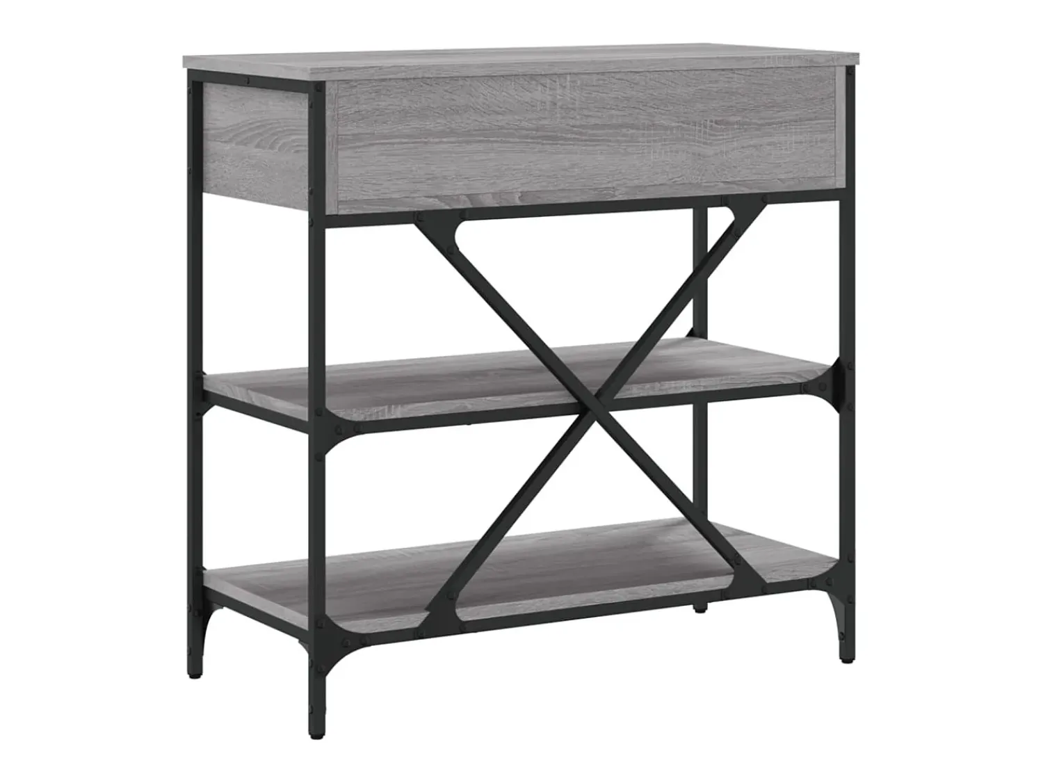 Consola*vidaxl Mesa consola 75x34,5x75 cm derivados de madeira sonoma Cinzento