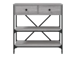 Consola*vidaxl Mesa consola 75x34,5x75 cm derivados de madeira sonoma Cinzento