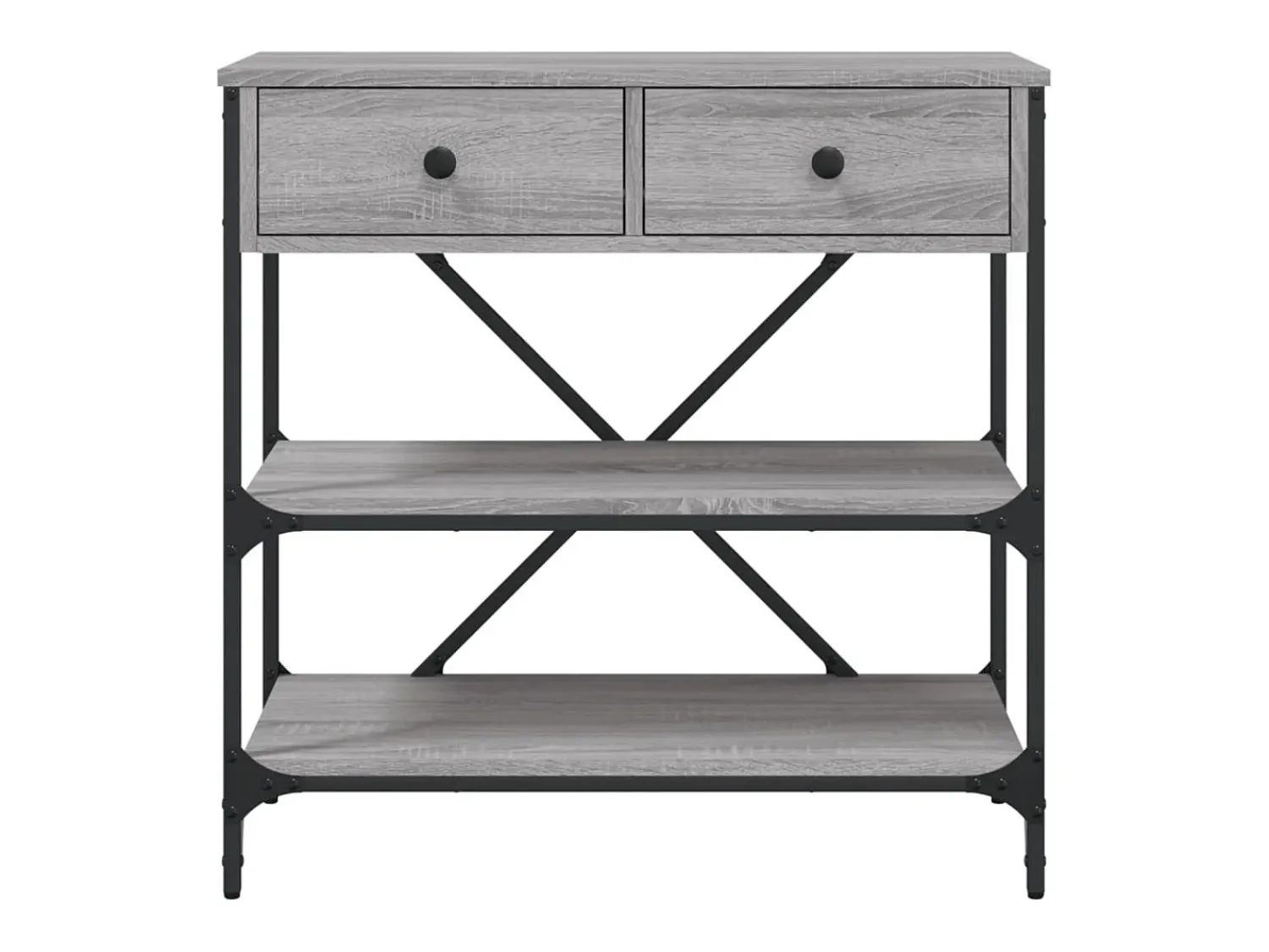 Consola*vidaxl Mesa consola 75x34,5x75 cm derivados de madeira sonoma Cinzento