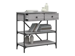 Consola*vidaxl Mesa consola 75x34,5x75 cm derivados de madeira sonoma Cinzento