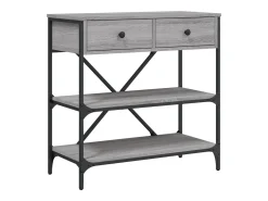 Consola*vidaxl Mesa consola 75x34,5x75 cm derivados de madeira sonoma Cinzento