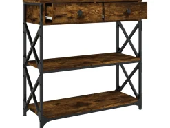 Clearance Mesa consola 75x28x75 cm derivados de madeira carvalho fumado PT348856 Castanho