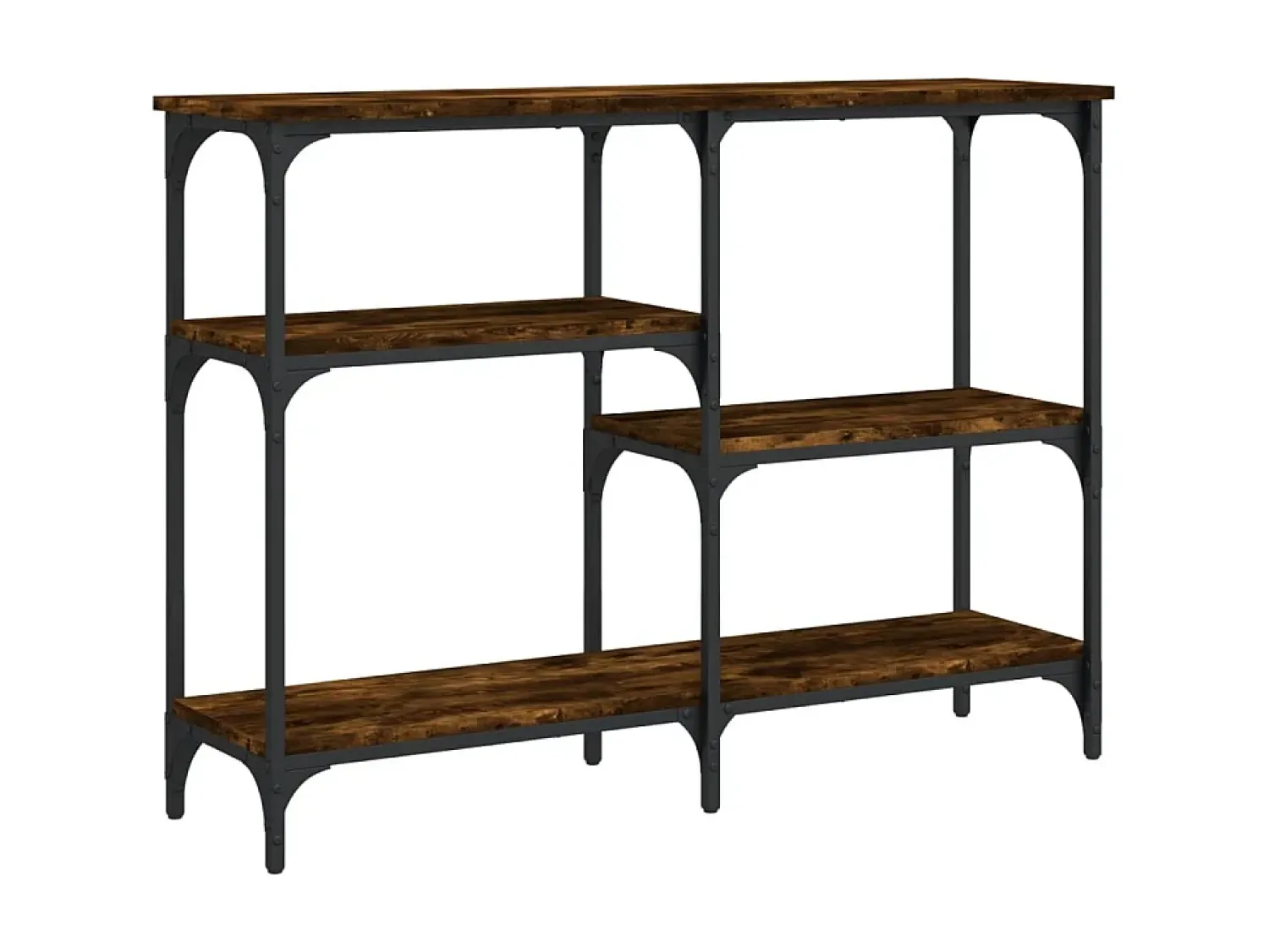 Consola| Mesa consola 102x29x75 cm derivados de madeira carvalho fumado PT351698 Castanho