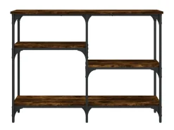 Consola| Mesa consola 102x29x75 cm derivados de madeira carvalho fumado PT351698 Castanho