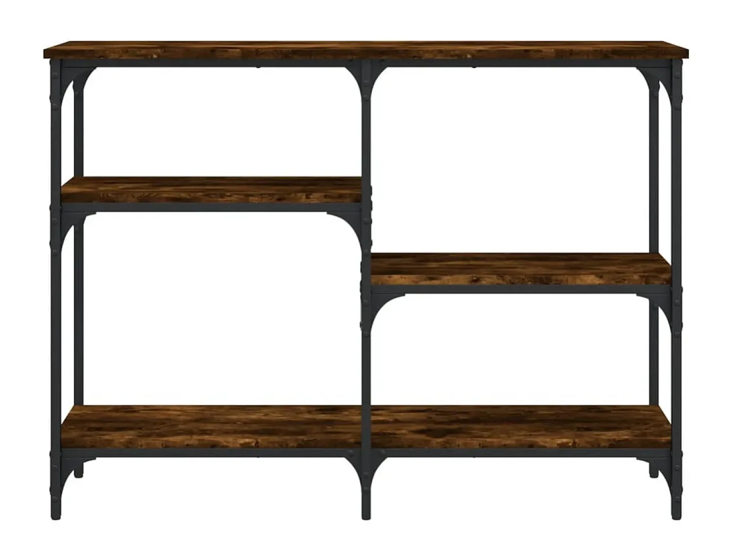 Consola| Mesa consola 102x29x75 cm derivados de madeira carvalho fumado PT351698 Castanho