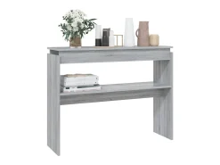 Consola| Mesa consola 102x30x80 cm derivados de madeira sonoma PT531083 Cinzento