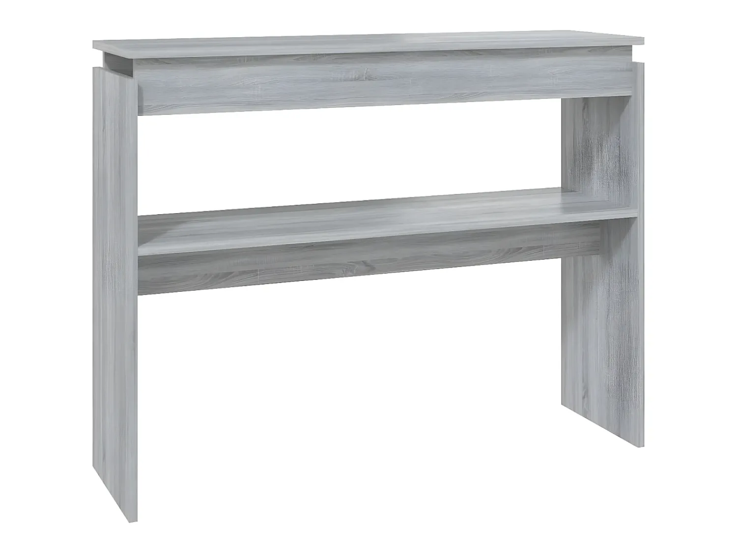 Consola| Mesa consola 102x30x80 cm derivados de madeira sonoma PT531083 Cinzento