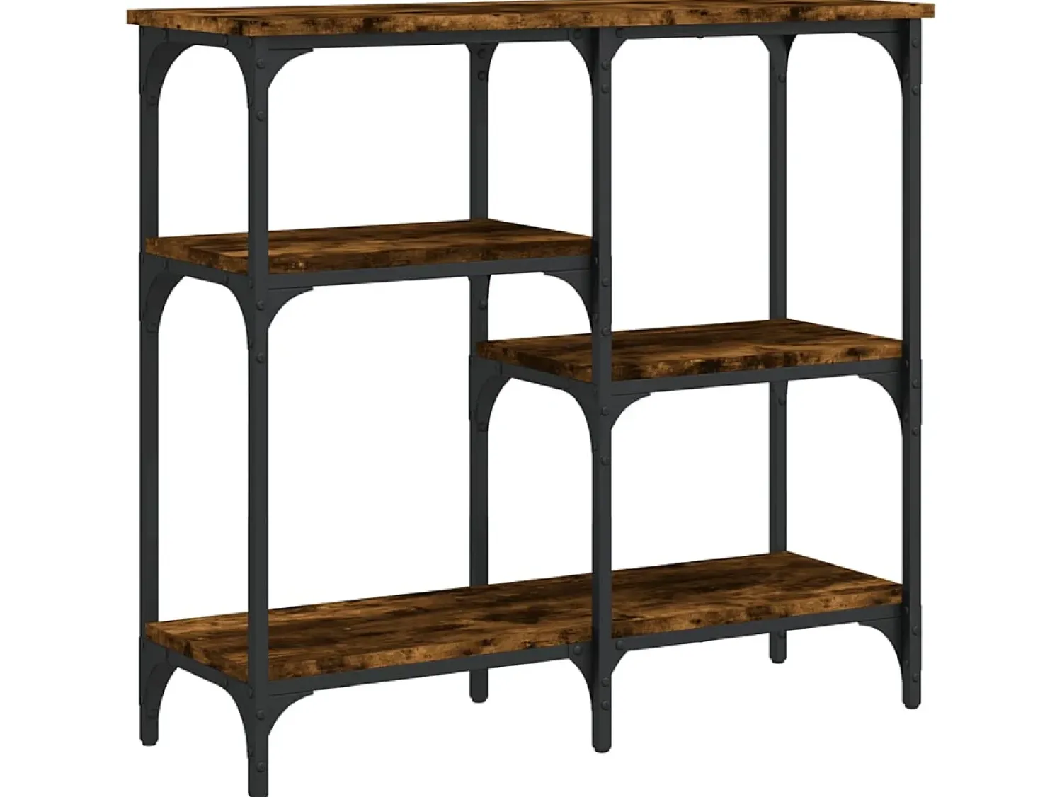 Mesa consola 80x29x75 cm derivados de madeira carvalho fumado PT969891^ Consola