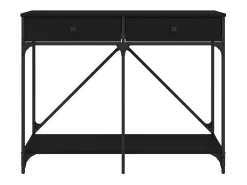 Consola*vidaxl Mesa consola 100x39x78,5 cm derivados de madeira Preto