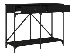 Consola*vidaxl Mesa consola 100x39x78,5 cm derivados de madeira Preto