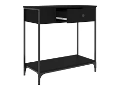 Consola*vidaxl Mesa consola 75x34,5x75 cm derivados de madeira Preto