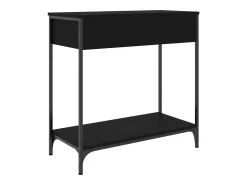 Consola*vidaxl Mesa consola 75x34,5x75 cm derivados de madeira Preto