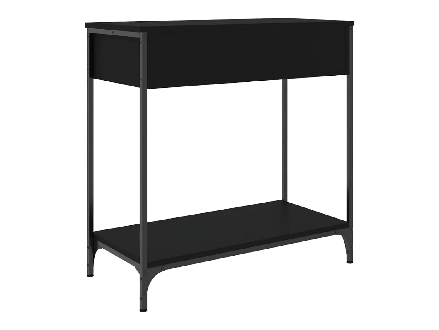 Consola*vidaxl Mesa consola 75x34,5x75 cm derivados de madeira Preto