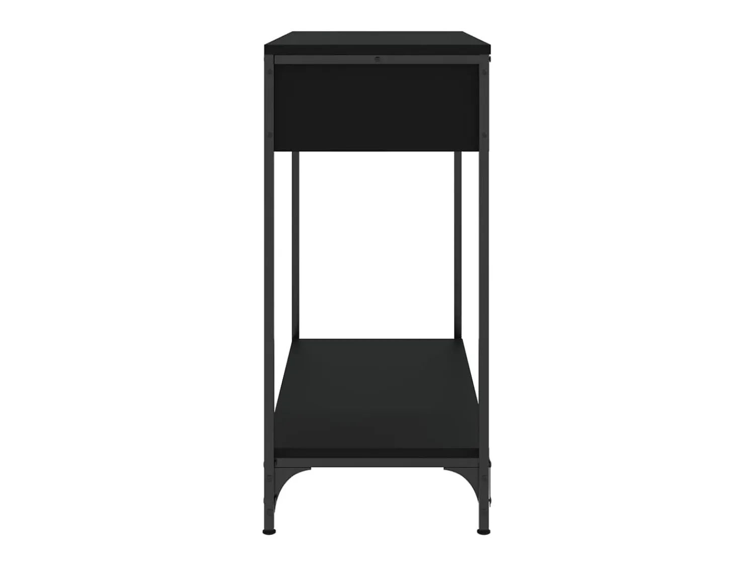 Consola*vidaxl Mesa consola 75x34,5x75 cm derivados de madeira Preto
