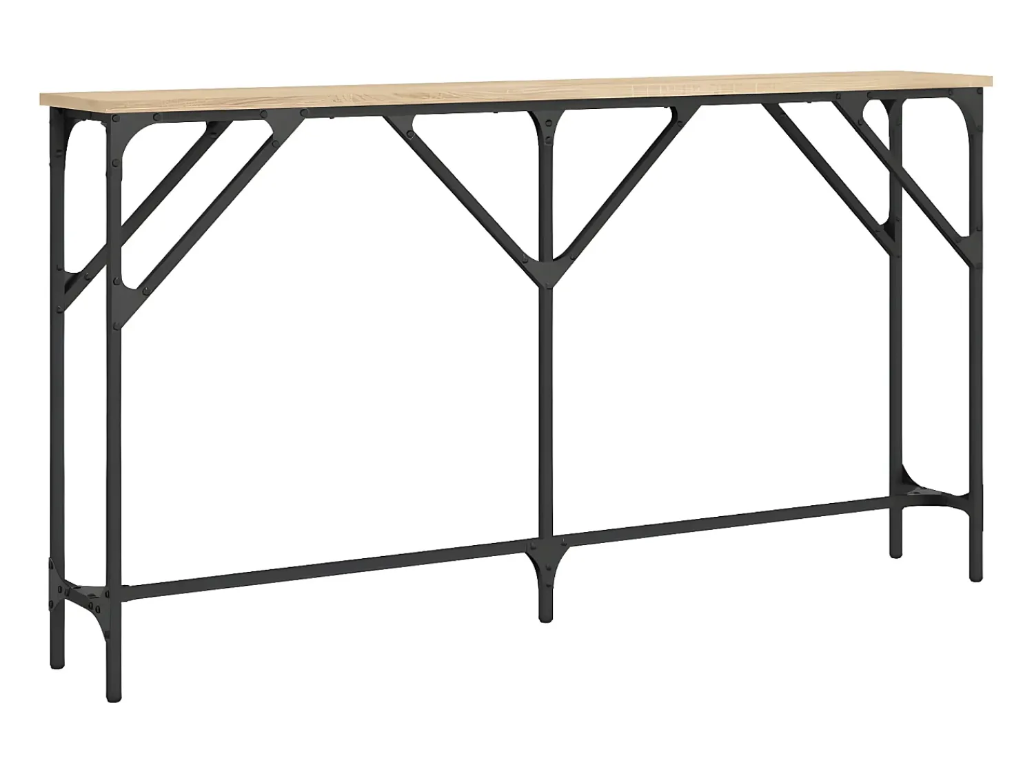 Mesa consola 140x23x75 cm derivados de madeira carvalho sonoma PT428502^ Consola
