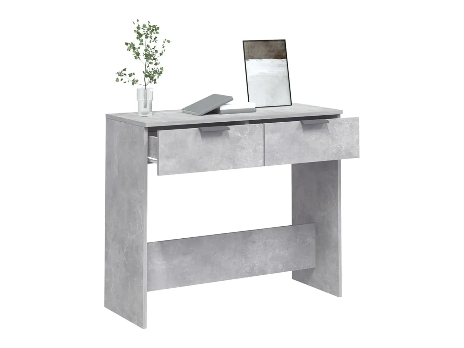 Consola*vidaxl Mesa consola 90x36x75 cm derivados de madeira -cimento Cinzento