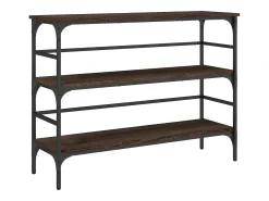 Consola| Mesa consola 100x32x75 cm derivados madeira carvalho PT485872 Castanho