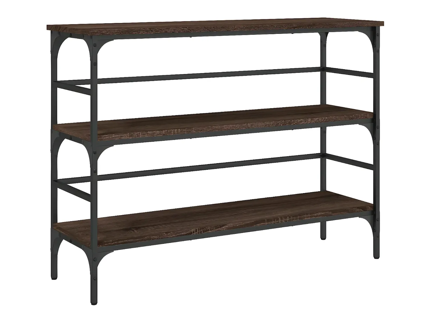 Consola| Mesa consola 100x32x75 cm derivados madeira carvalho PT485872 Castanho