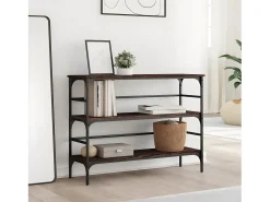 Consola| Mesa consola 100x32x75 cm derivados madeira carvalho PT485872 Castanho
