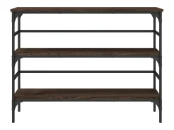 Consola| Mesa consola 100x32x75 cm derivados madeira carvalho PT485872 Castanho