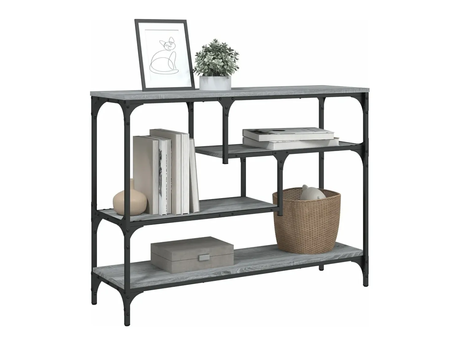 Mesa consola 100x30x75 cm derivados de madeira sonoma PT225922^ Consola