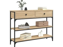 Mesa consola 100x25x75 cm derivados de madeira carvalho sonoma PT604393^ Consola
