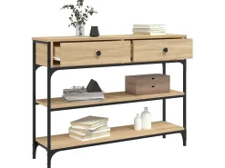 Mesa consola 100x25x75 cm derivados de madeira carvalho sonoma PT604393^ Consola