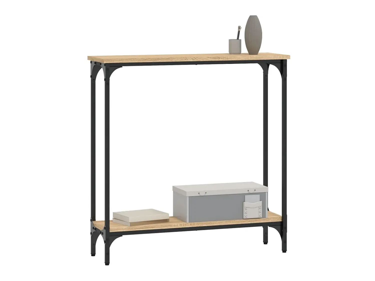 Mesa consola 75x22,5x75 cm derivados de madeira carvalho sonoma PT599895^ Consola