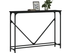 Consola| Mesa consola 102x22,5x75 cm derivados de madeira PT832511 Preto