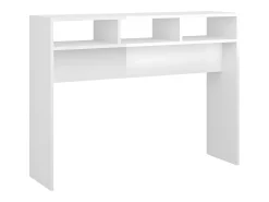 Consola* Mesa consola 105x30x80 cm derivados de madeira brilhante PT825196 Branco