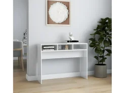 Consola* Mesa consola 105x30x80 cm derivados de madeira brilhante PT825196 Branco