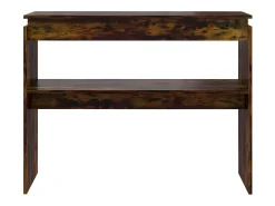 Consola* Mesa consola 102x30x80 cm derivados de madeira carvalho fumado PT871202 Castanho