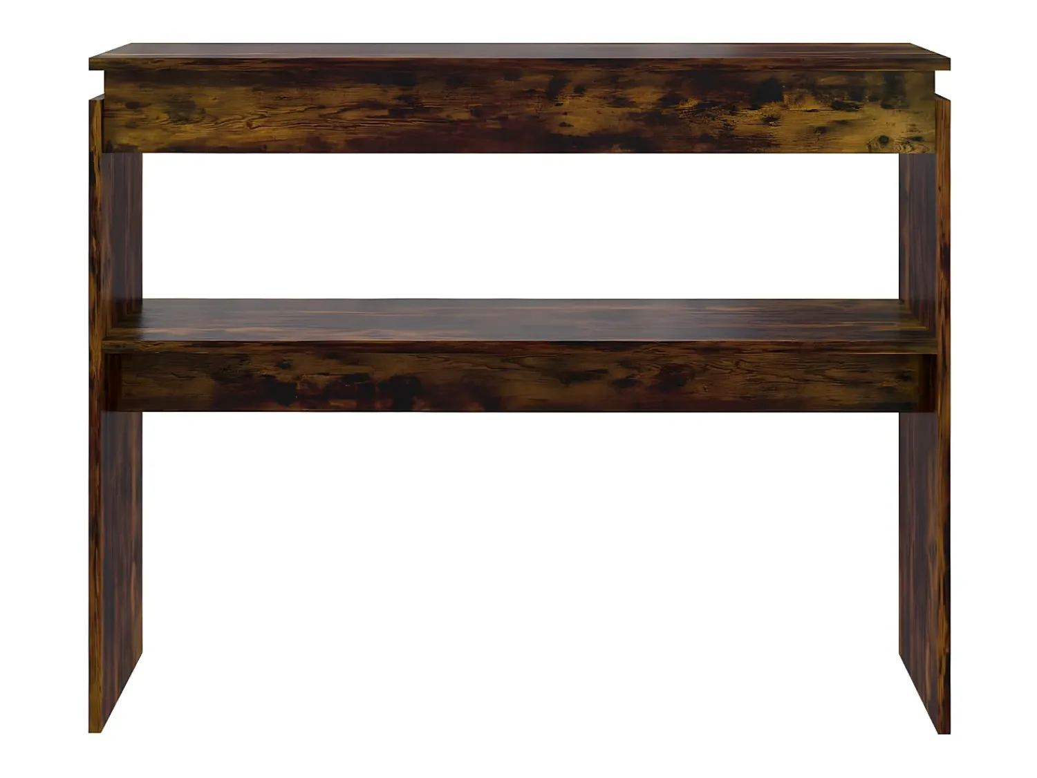 Consola* Mesa consola 102x30x80 cm derivados de madeira carvalho fumado PT871202 Castanho