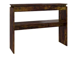 Consola* Mesa consola 102x30x80 cm derivados de madeira carvalho fumado PT871202 Castanho