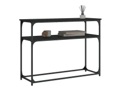 Consola| Mesa consola 100x35,5x75 cm derivados de madeira PT904817 Preto