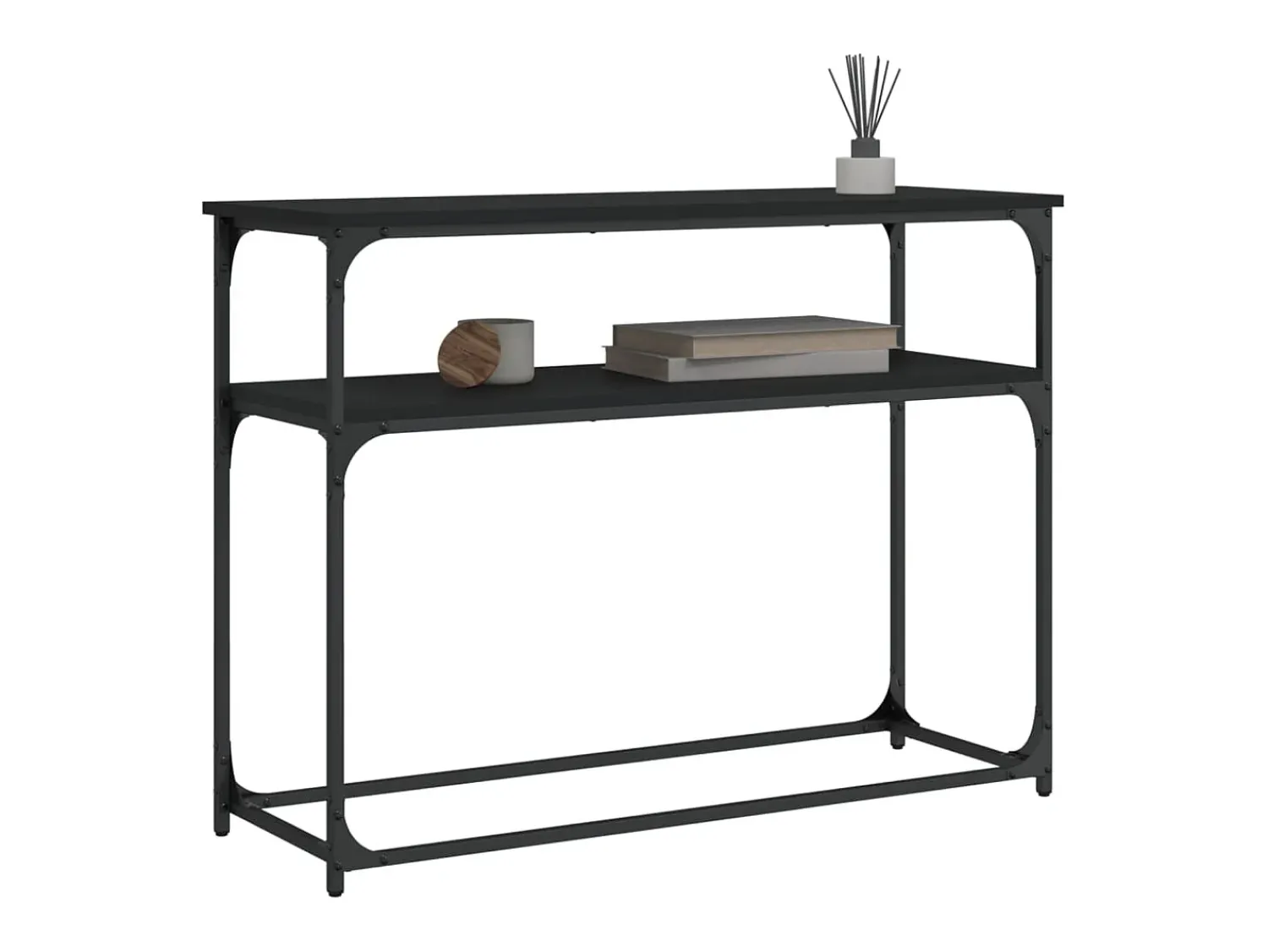 Consola| Mesa consola 100x35,5x75 cm derivados de madeira PT904817 Preto