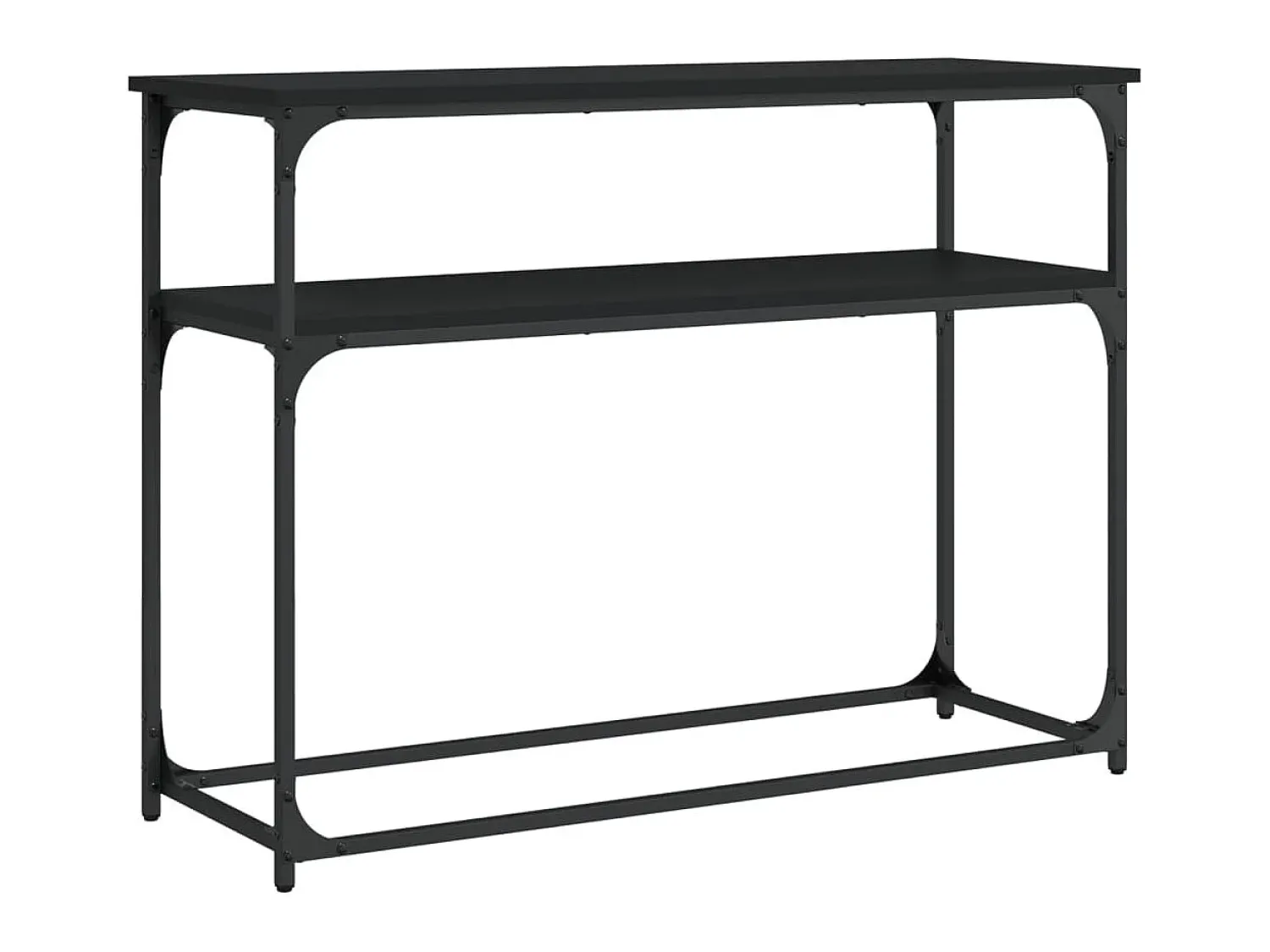 Consola| Mesa consola 100x35,5x75 cm derivados de madeira PT904817 Preto