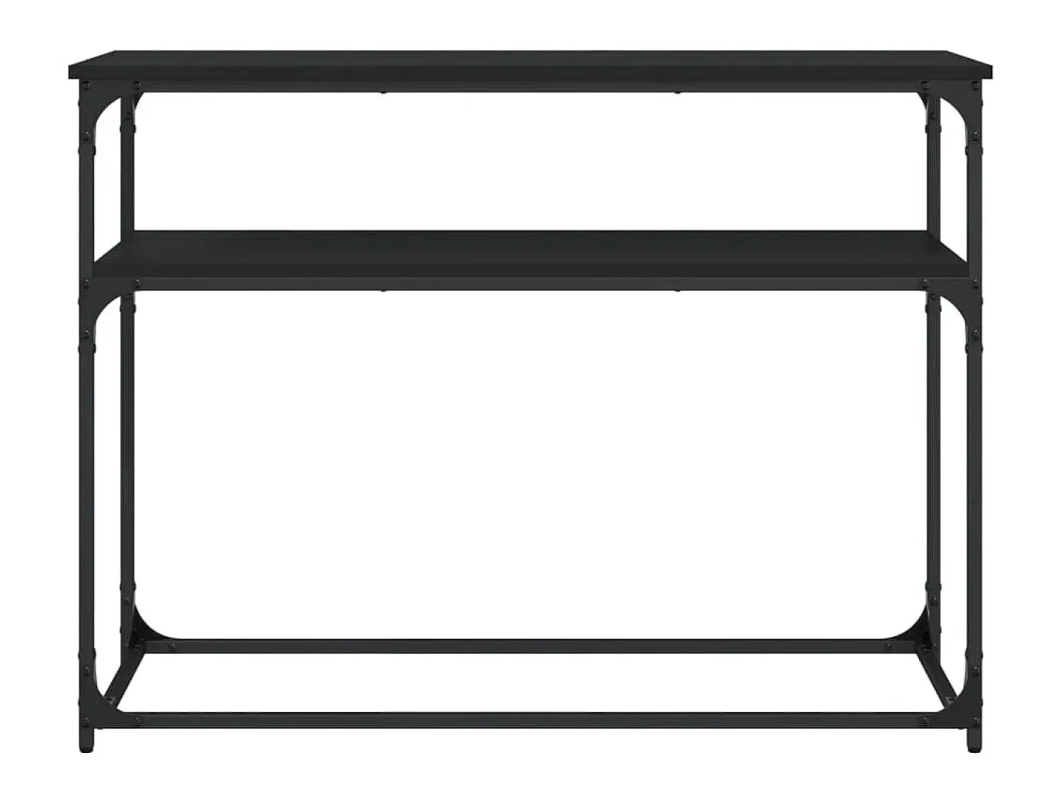 Consola| Mesa consola 100x35,5x75 cm derivados de madeira PT904817 Preto