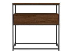 Consola|vidaxl Mesa consola 75x40x75 cm derivados de madeira carvalho castanho Natural escuro