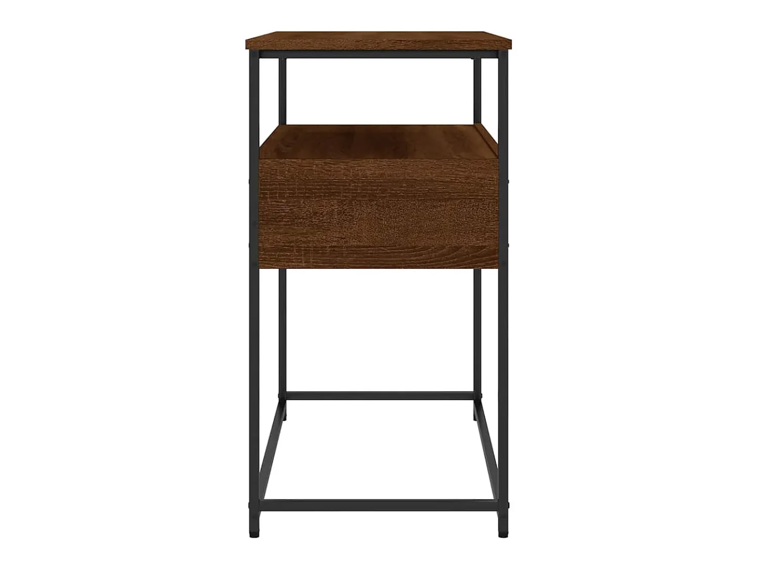 Consola|vidaxl Mesa consola 75x40x75 cm derivados de madeira carvalho castanho Natural escuro